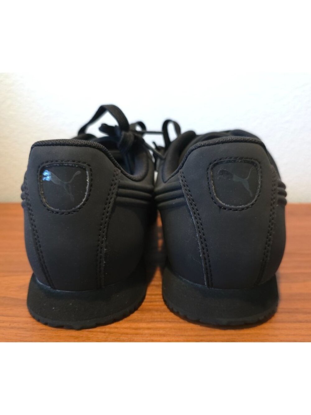 NWB Puma Roma Mono Emboss Basic Black Sneakers Men's Size 10 - Picture 6 of 9